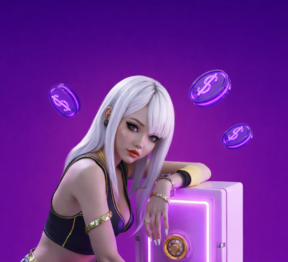Baner ze slotem oraz napisem 100% bonusu kasynowego i 50 darmowych spinów